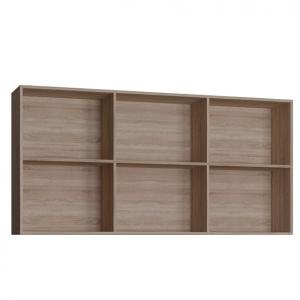 Surmeuble 6 niches effet bois 215 x 35 x 106 cm