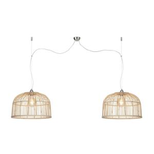 Suspension 2 lumières bambou D52cm