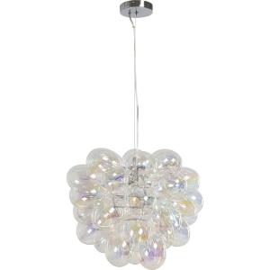 Suspension 33 abat-jours en verre scintillant