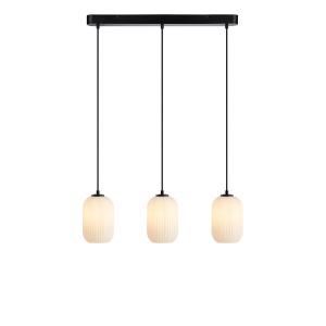 Suspension 3xE14 noir et blanc