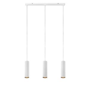 Suspension 3xGU10 blanc et transparent