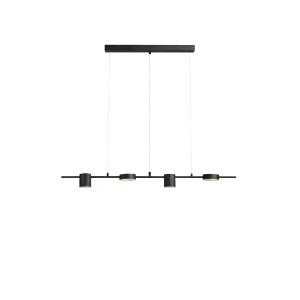 Suspension 4xG9 en métal noir mat