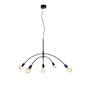 Suspension 5lumières métal l117cm noir