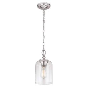 Suspension acier étiré, verre gravé nickel poli