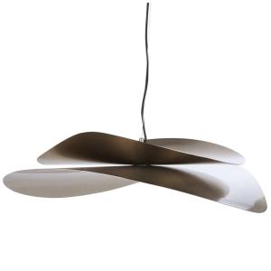 Suspension aérienne double en métal argenté