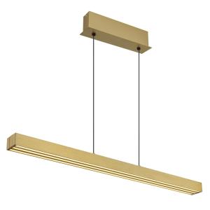 Suspension aluminium brossé couleur laiton antique, 150cm