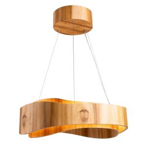 Suspension Anneau LED Large Placage de bois naturel, acryli…