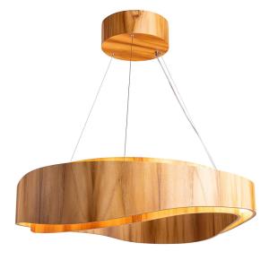 Suspension Anneau LED Medium	Placage de bois naturel, acryl…