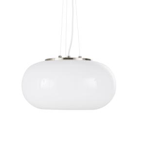 Suspension arrondie en verre blanc