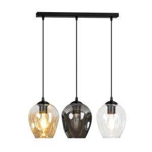 Suspension avec 3 abat-jour multicolores et hauteur réglabl…