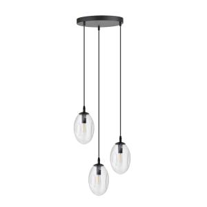 Suspension avec 3 sphères transparentes réglables en hauteu…