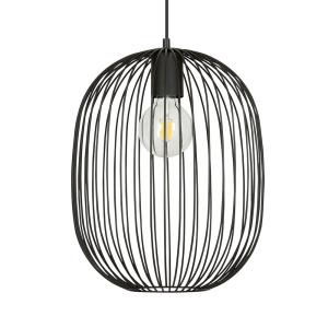 Suspension avec abat-jour cylindrique en métal et grille no…