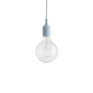 Suspension avec ampoule led diamètre 12,5cm bleu