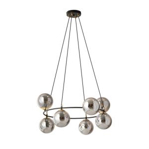 Suspension avec structure circulaire et 7 sphères en graphi…