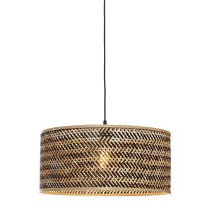 Suspension bambou naturel/noir, h. 22cm