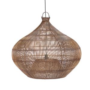 Suspension bambou noyer foncé 80x80x70cm