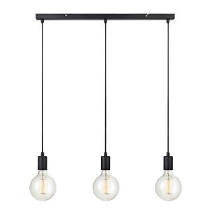 Suspension barre 3 lumières métal L68cm