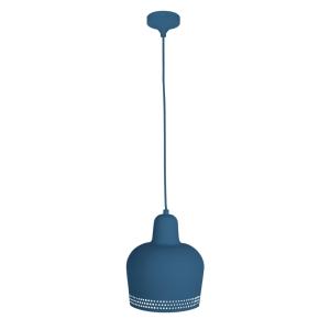 Suspension bleu indigo mat, douille E27