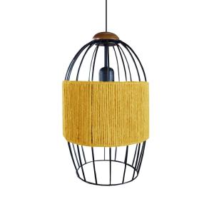 Suspension  bois,fibre ,Jaune ,H 90xD 20x P 20cm