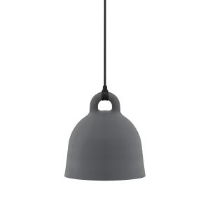 Suspension cloche en aluminium gris D35 cm