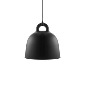 Suspension cloche en aluminium noir D42 cm