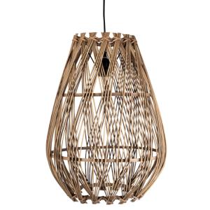 Suspension cloche en rotin