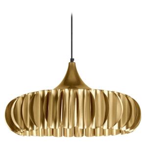 Suspension cône H80cm metal abat-jour métal  doré