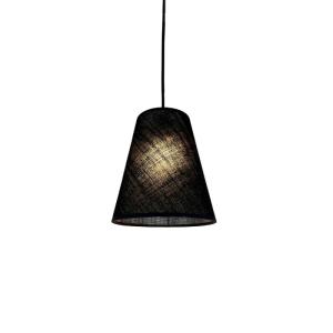 Suspension conique jute noire non électrifiée D.18cm