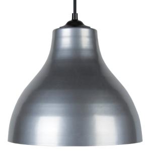 Suspension cordon noir  abat-jour métal  aluminium