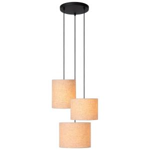 Suspension coton 3 lumières crème