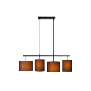 Suspension coton 4 lumières noir