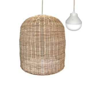 Suspension d'extérieur nomade Rotin Beige H45cm