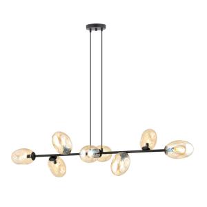 Suspension de style moderne avec 6 cristaux ambrés Max.100c…