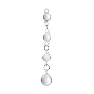 Suspension décorative de perles en verre soufflé transparen…