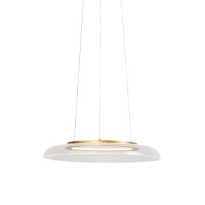 Suspension design dorée transparente LED dimmable