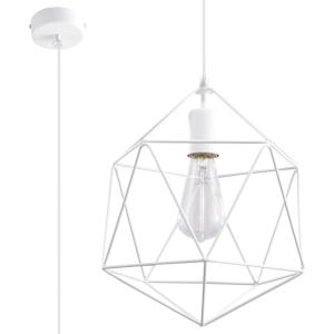 Suspension design en métal, blanc L: 30cm