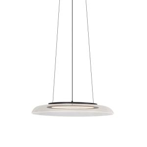 Suspension design noire transparente LED variable