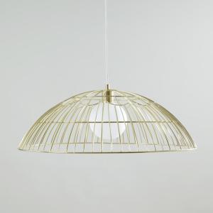 Suspension dôme en acier ajouré doré