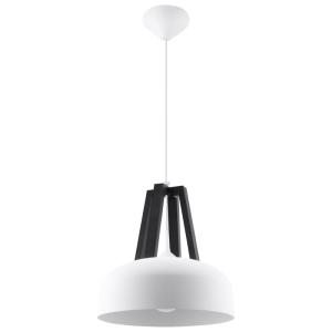 Suspension dome en métal, blanc L: 30cm