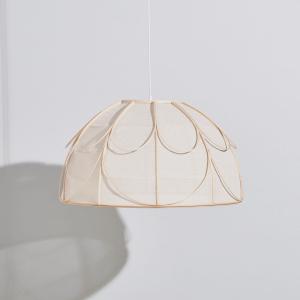 Suspension dôme en polyester recyclé crème