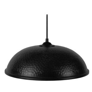 Suspension dôme H70cm metal abat-jour métal    noir