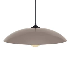 Suspension  dôme H70cm metal abat-jour métal  taupe