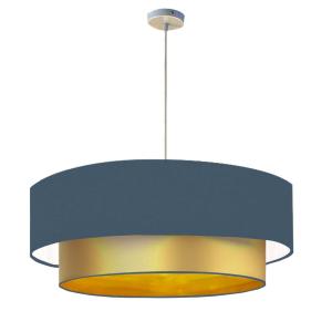 Suspension Double laqué or et bleu gris T 60 x H 30