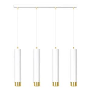 Suspension elégante avec 4 abat-jour cylindriques blanc et…