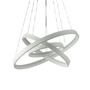 Suspension en acier, aluminium et silicone blanc 80 cm