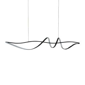 Suspension en acier, aluminium et silicone Noir 120 cm