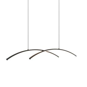 Suspension en acier, aluminium et silicone Noir 90 cm