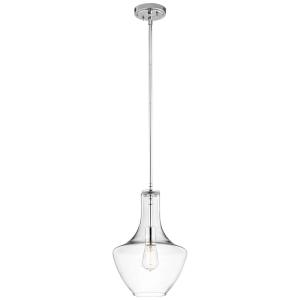 Suspension en acier et verre, finition chrome