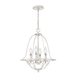 Suspension en acier finition blanc antique