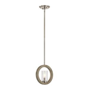 Suspension en acier verre finition gris antique vieilli
